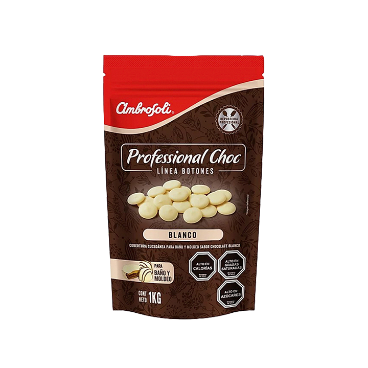 Cobertura Botones Choc Blanco 1 kg Ambrosoli