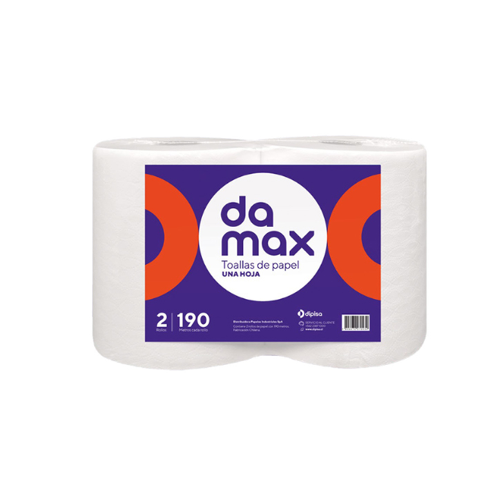 Toalla papel 2x190 mts Damax