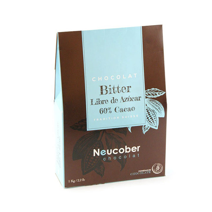 Chocolate bitter 60% cacao s/azucar Neucober 1 kg