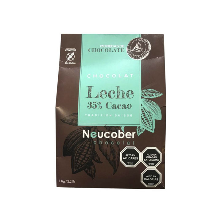 Chocolate monedas leche 35% cacao Neucober 1 kg