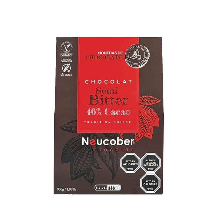 Chocolate semibitter 46% cacao Neucober 900 gr