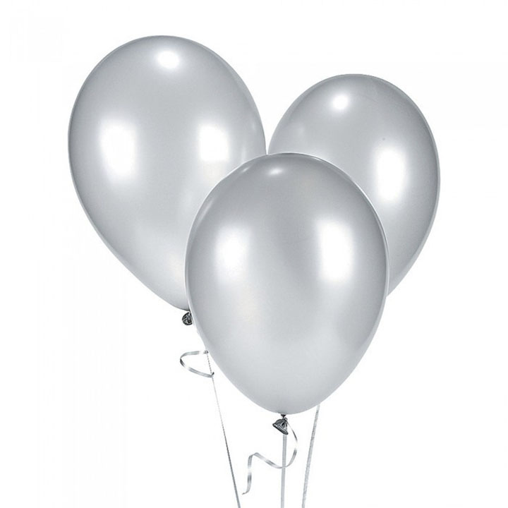 Globo metal blanco perla 25 und